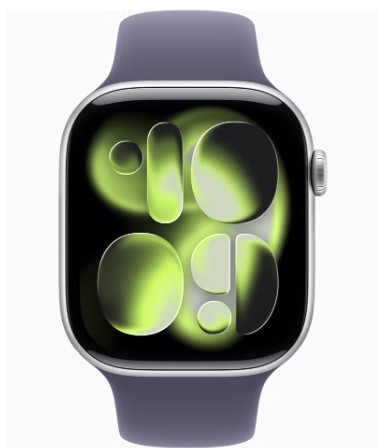 Apple Watch S 11 GPS 46mm Silver Aluminium Case with Purple Fog Sport Band - M/L